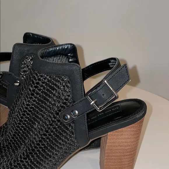 Black Open-Toe Women's Heels