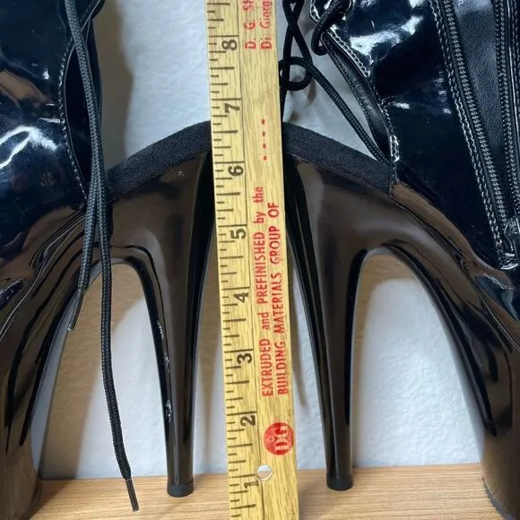 Black Peek Toe Platform Heels