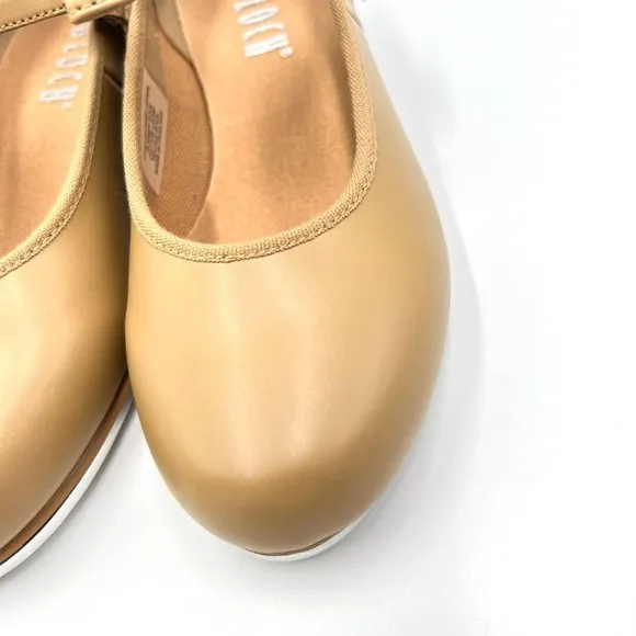 Bloch Big Girls Kids S0352L Caramel Tan Merry Jane Bow Strap Tap Dance Shoes 4M