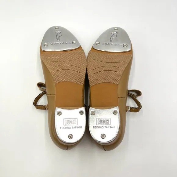 Bloch Big Girls Kids S0352L Caramel Tan Merry Jane Bow Strap Tap Dance Shoes 4M