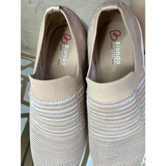 Blondo Karen Waterproof Slip-On Sneaker Women 7 M Pink Heathered Knit