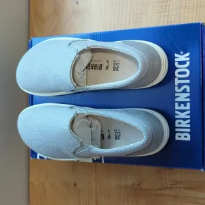 BNIB Sz 38 Birkenstock grey Oswego slip ons