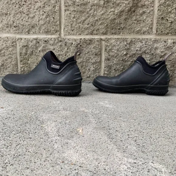 BOGS Mens Urban Farmer Boots 9 Euro 42 Black Slip On Waterproof Shoes Boot Shoe