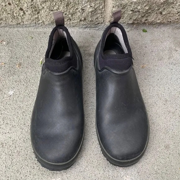BOGS Mens Urban Farmer Boots 9 Euro 42 Black Slip On Waterproof Shoes Boot Shoe