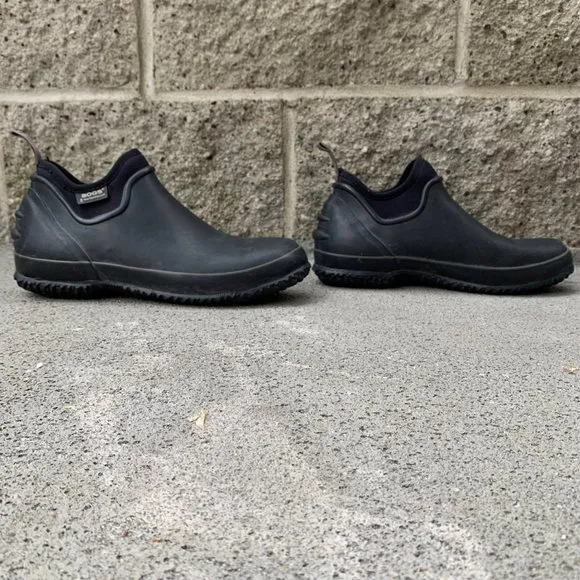 BOGS Mens Urban Farmer Boots 9 Euro 42 Black Slip On Waterproof Shoes Boot Shoe