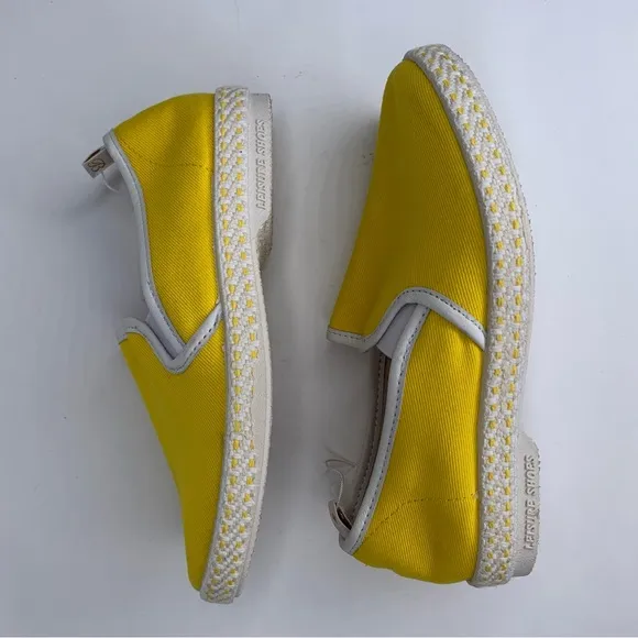Bonpoint Rivieras Kid’s Yellow Canvas Tennis Shoes