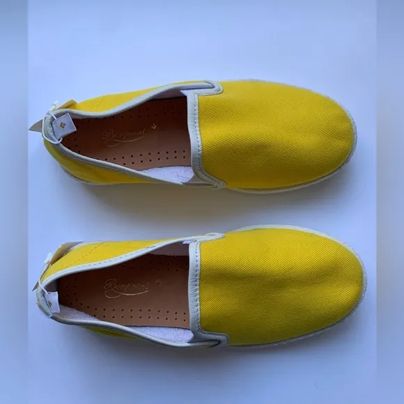 Bonpoint Rivieras Kid’s Yellow Canvas Tennis Shoes