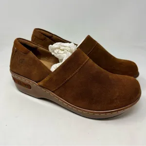 Born Bailie Closed Back Clogs Brown Glazed Ginger Suede size US 8 EU 39 NEW