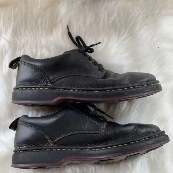 Born Dave Black Leather Oxfords Size 8.5