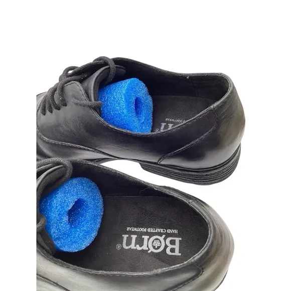 Born Fine Black Leather Lace-Up Oxfords US Men's 10.5 EU 44.5 EXCELLENT LOOK