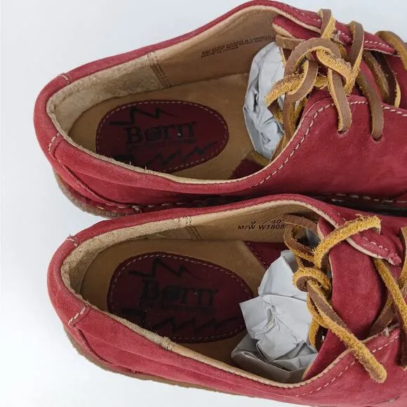 Born Women's SZ 9 Concept W1808 Red Leather Lace Up Oxfords Comfort Shoe