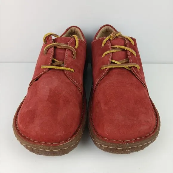 Born Women's SZ 9 Concept W1808 Red Leather Lace Up Oxfords Comfort Shoe