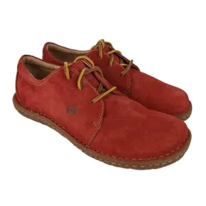 Born Women's SZ 9 Concept W1808 Red Leather Lace Up Oxfords Comfort Shoe