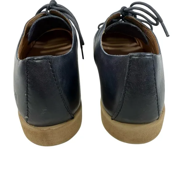 Born Yakob Cut Out Yankee Blue Leather Lace-Up Oxfords Women’s Size 7M