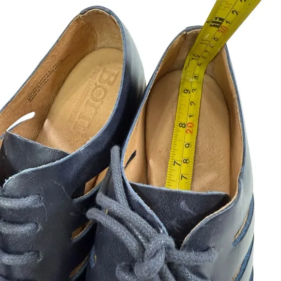 Born Yakob Cut Out Yankee Blue Leather Lace-Up Oxfords Women’s Size 7M