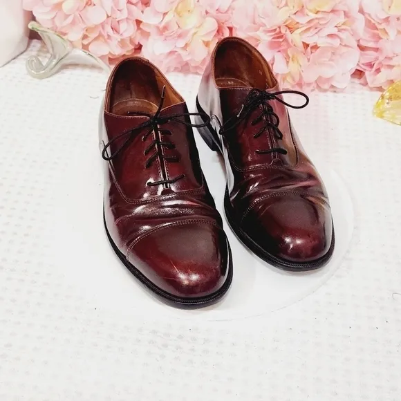 BOSTONIAN Classic Brownish Red Leather Oxfords Size 10M