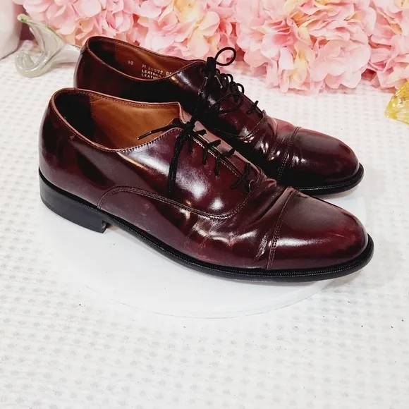 BOSTONIAN Classic Brownish Red Leather Oxfords Size 10M