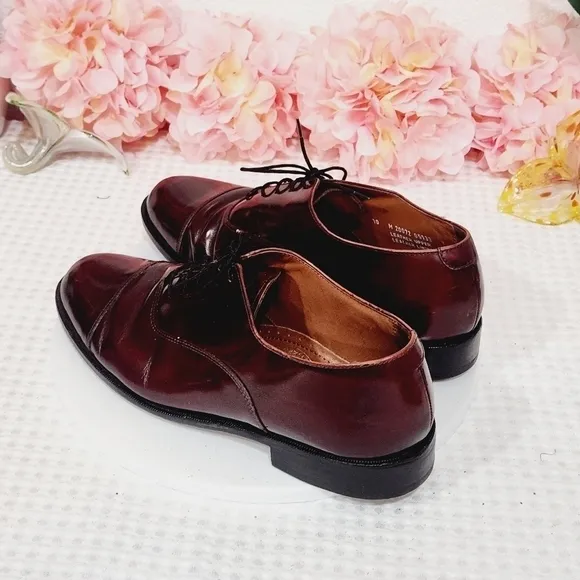 BOSTONIAN Classic Brownish Red Leather Oxfords Size 10M