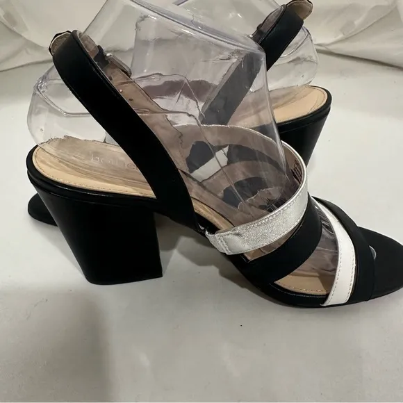 Botkier New York Sera Women’s Sandals Multi Straps Leather Stacked Heels 8.5