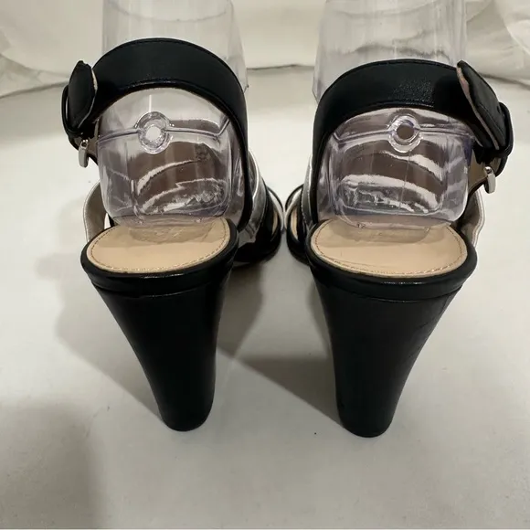 Botkier New York Sera Women’s Sandals Multi Straps Leather Stacked Heels 8.5