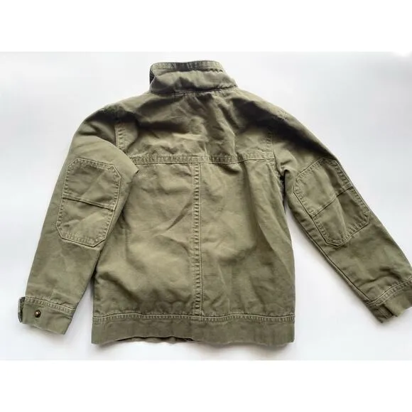Boy's Vintage L.L. Bean Green Cotton Canvas Lightweight Jacket Size 6