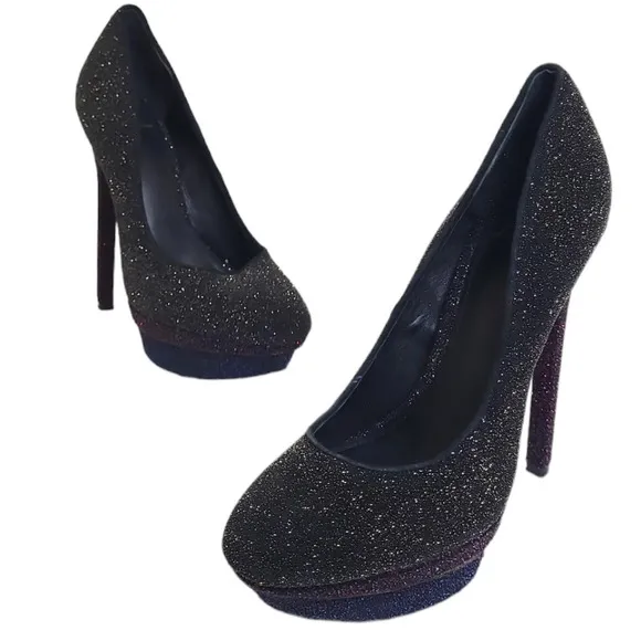 BRAIN ATWOOD Color Block Crystal Platform Pump Heels