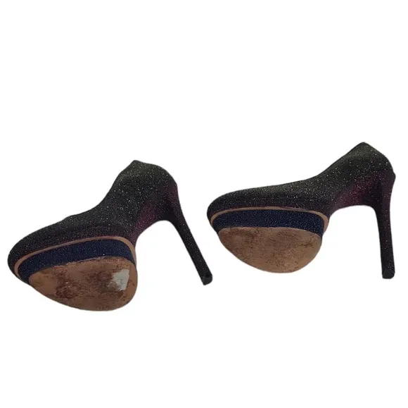 BRAIN ATWOOD Color Block Crystal Platform Pump Heels