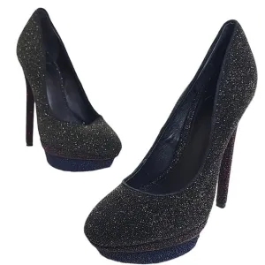 BRAIN ATWOOD Color Block Crystal Platform Pump Heels