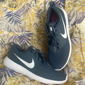 Brand New Nike Golf Shoes Lace Up Sneakers Blue &amp; White Lightweight Traction