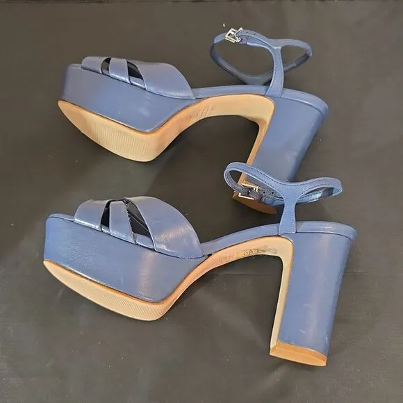 BRAND NEW SCHUTZ OPEN-TOE BUCKLE ANKLE STRAP  PLATFORM HEEL SANDAL