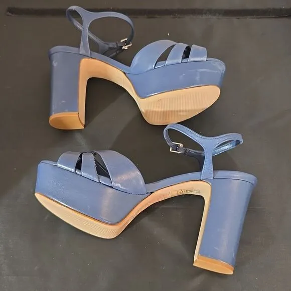 BRAND NEW SCHUTZ OPEN-TOE BUCKLE ANKLE STRAP  PLATFORM HEEL SANDAL