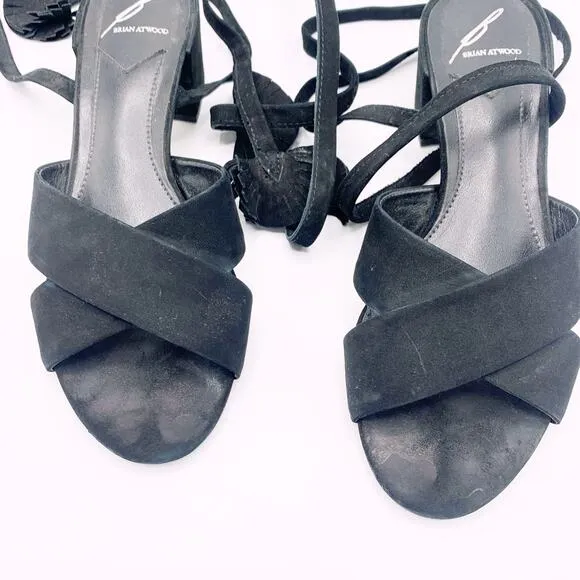 Brian Atwood B-Astor Block Nubuck Heels
