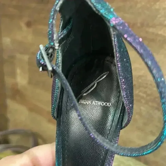 Brian Atwood Iridescent Heels Size 8.5 heel height 4