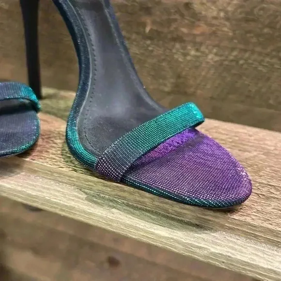 Brian Atwood Iridescent Heels Size 8.5 heel height 4