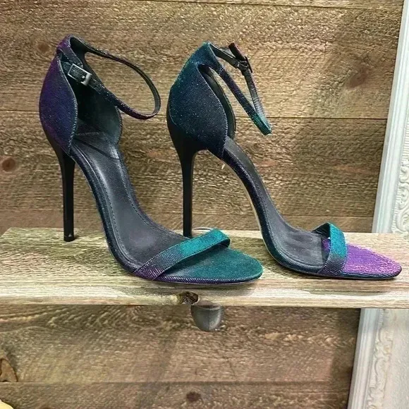 Brian Atwood Iridescent Heels Size 8.5 heel height 4