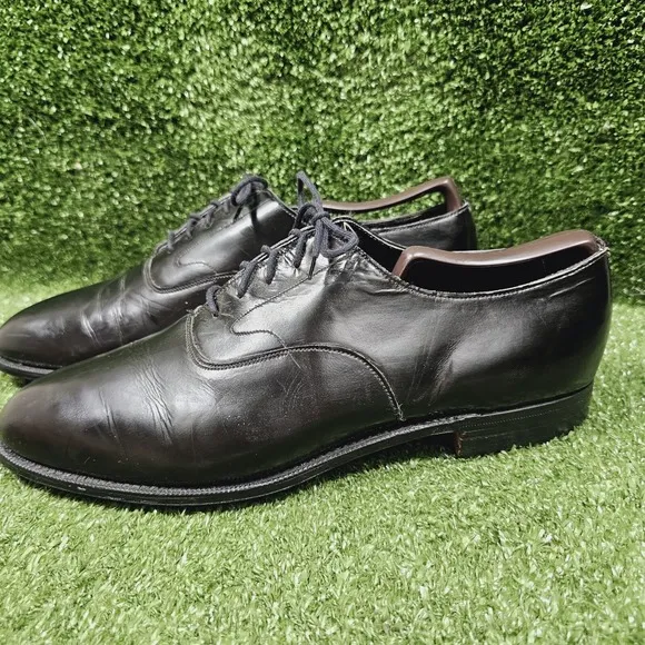 Brooks Brothers The Curzon Black Leather Oxfords Dress Shoes Mens 9 US 42 EU