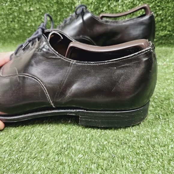Brooks Brothers The Curzon Black Leather Oxfords Dress Shoes Mens 9 US 42 EU