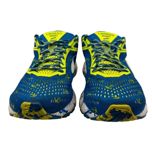 Brooks Launch 5 Run Wicked Lobster Anchor‎ Blue Yellow Running Shoes 11 Boston