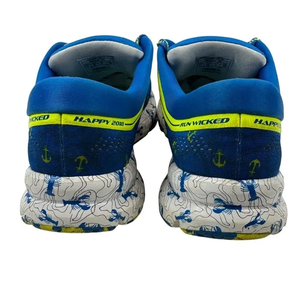 Brooks Launch 5 Run Wicked Lobster Anchor‎ Blue Yellow Running Shoes 11 Boston