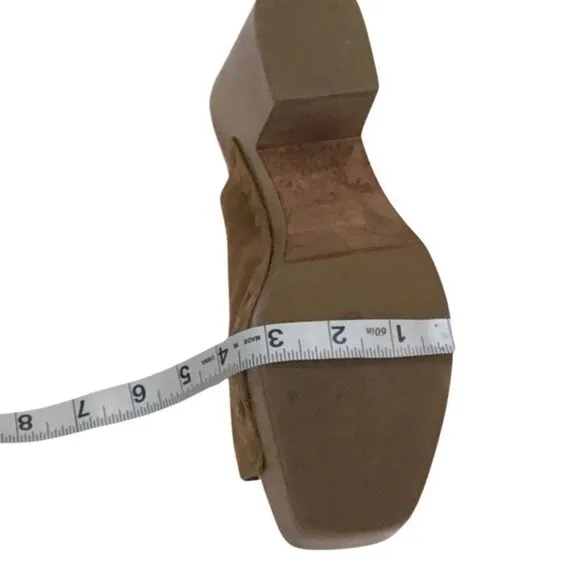 Brown Suede Clogs, Square-toe, Sam Edelman, Size 8.5