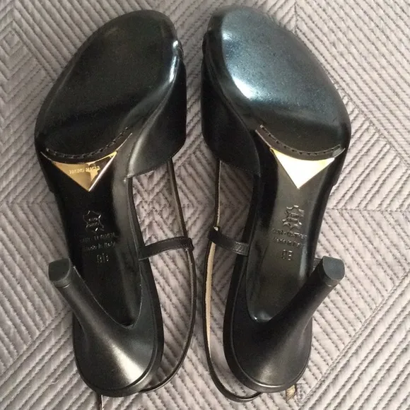 Bruno Magli size 9 black leather heels for women