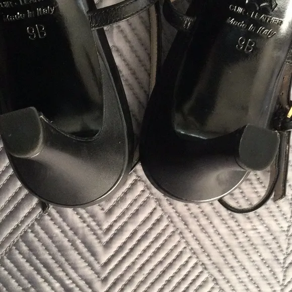 Bruno Magli size 9 black leather heels for women