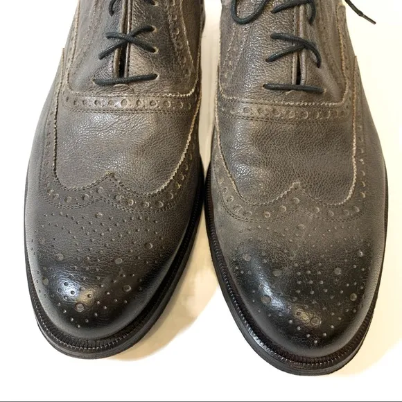 Bruschi Wing-tip Lace Up Oxfords Grey EUC