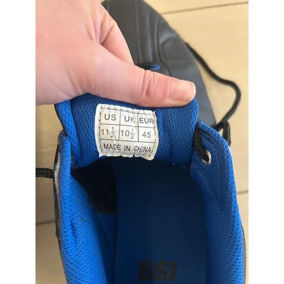 BSI Mens Sport Black Blue Bowling Shoes Size 11.5 Slide Sole Lightweight