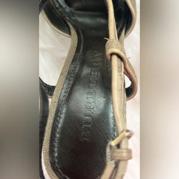 Burberry Linen Heels Size 36