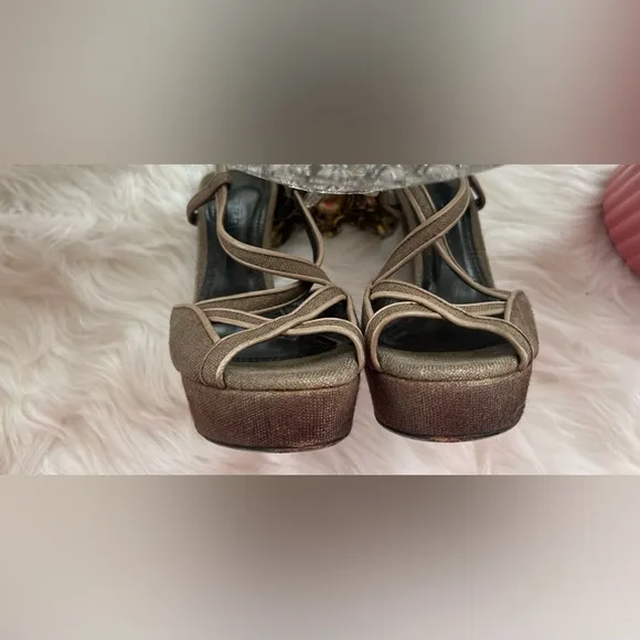 Burberry Linen Heels Size 36
