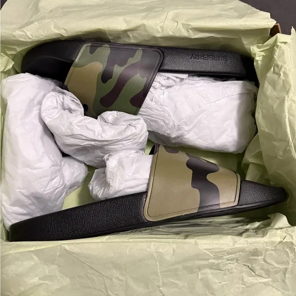 Burberry Men's Camouflage Slide Sandals