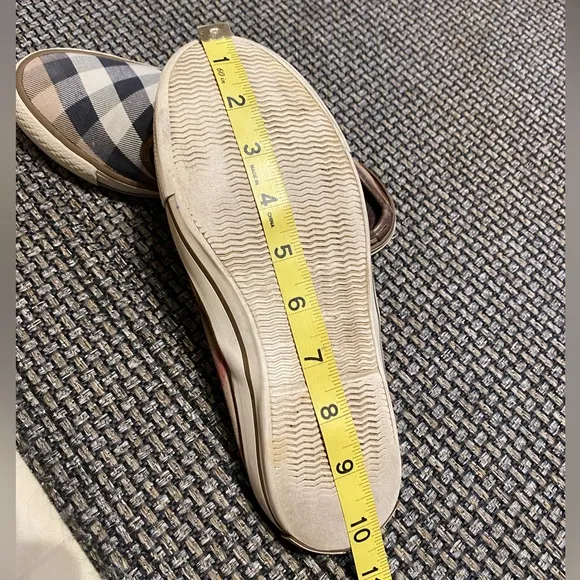 BURBERRY NOVA CHECK MULE/Slip On🔥Canvas/Leather🔥GUC/size 38🇬🇧 7.5-8🇺🇸WOW👀