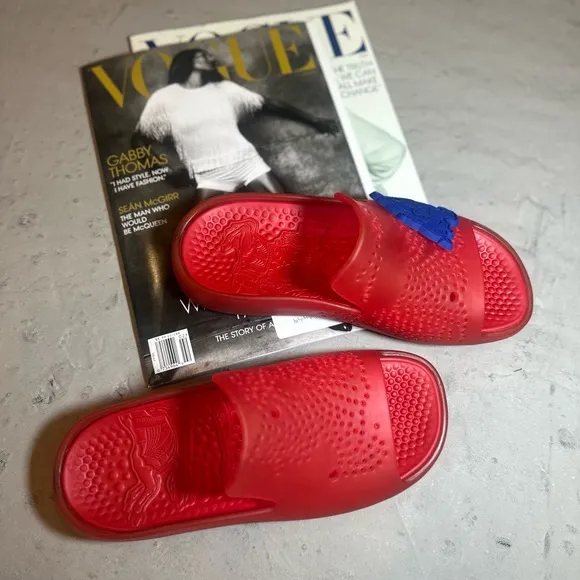 BURBERRY RUBBER SLIDE SANDAL STINGRAY Color Pillar  WOMENS UK 4 EU 37 US 7