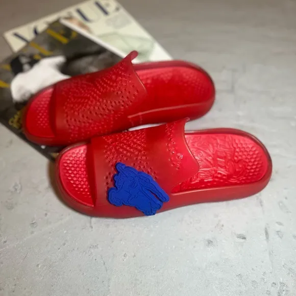 BURBERRY RUBBER SLIDE SANDAL STINGRAY Color Pillar  WOMENS UK 4 EU 37 US 7